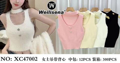 BLUSA CROP TEJIDO PUNTO SUAVE XC47002