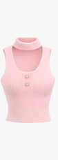 BLUSA CROP TEJIDO PUNTO SUAVE XC47002 - Miniatura 3