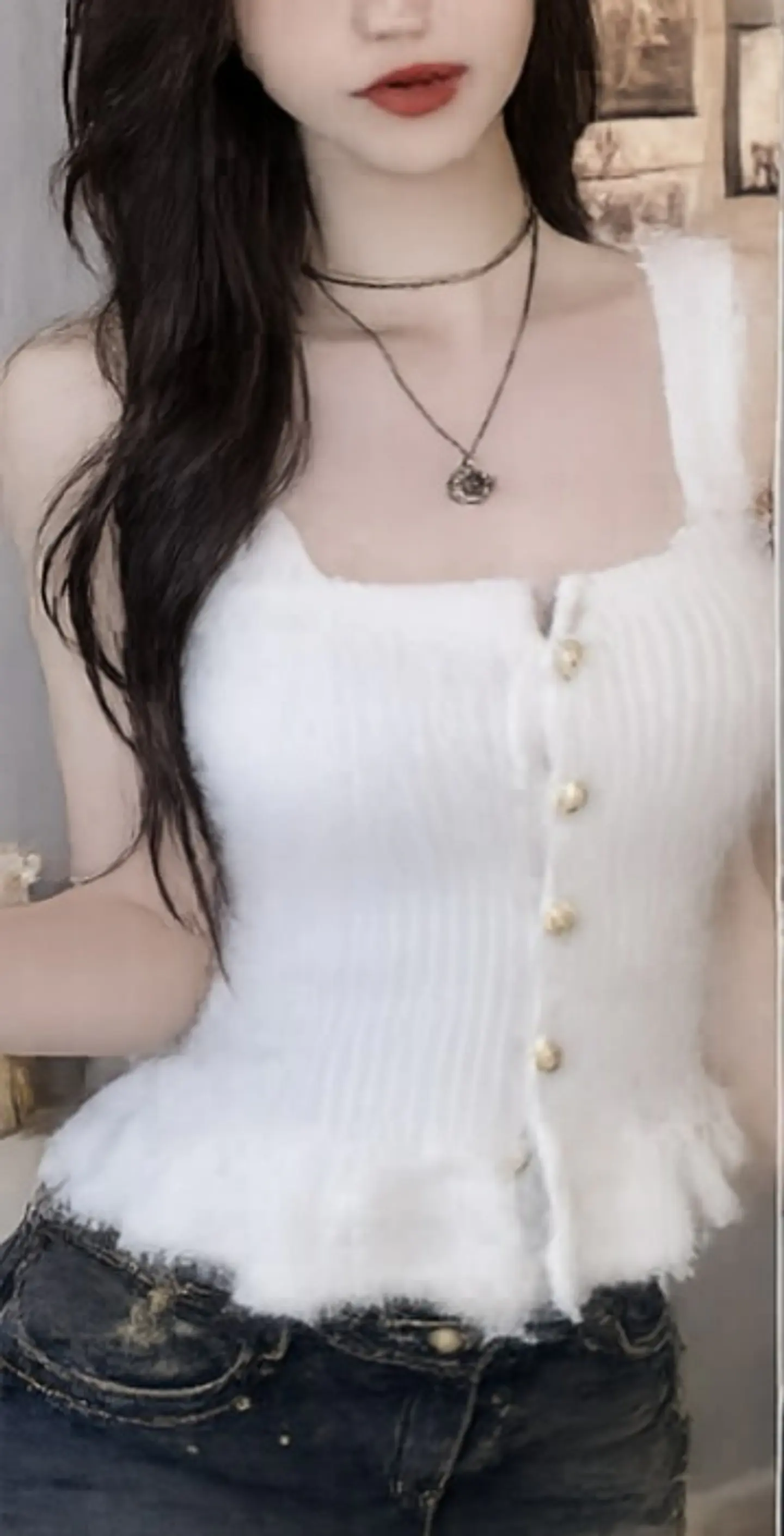 BLUSA TEJIDA CON BOTONES XC47007 2