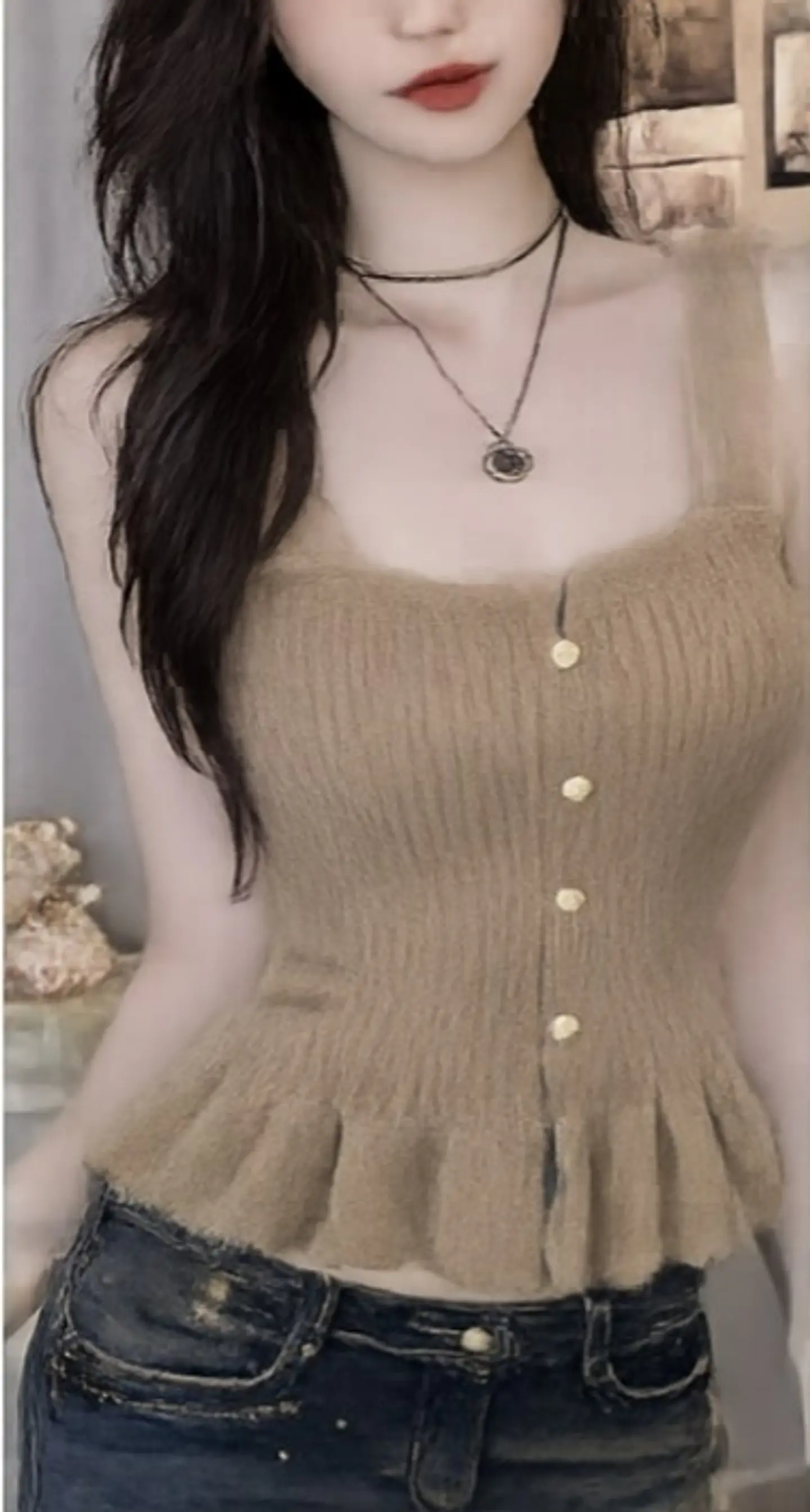 BLUSA TEJIDA CON BOTONES XC47007 4