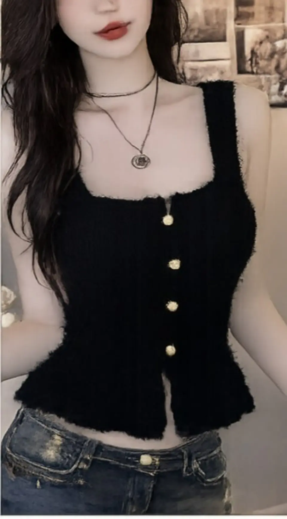 BLUSA TEJIDA CON BOTONES XC47007 5