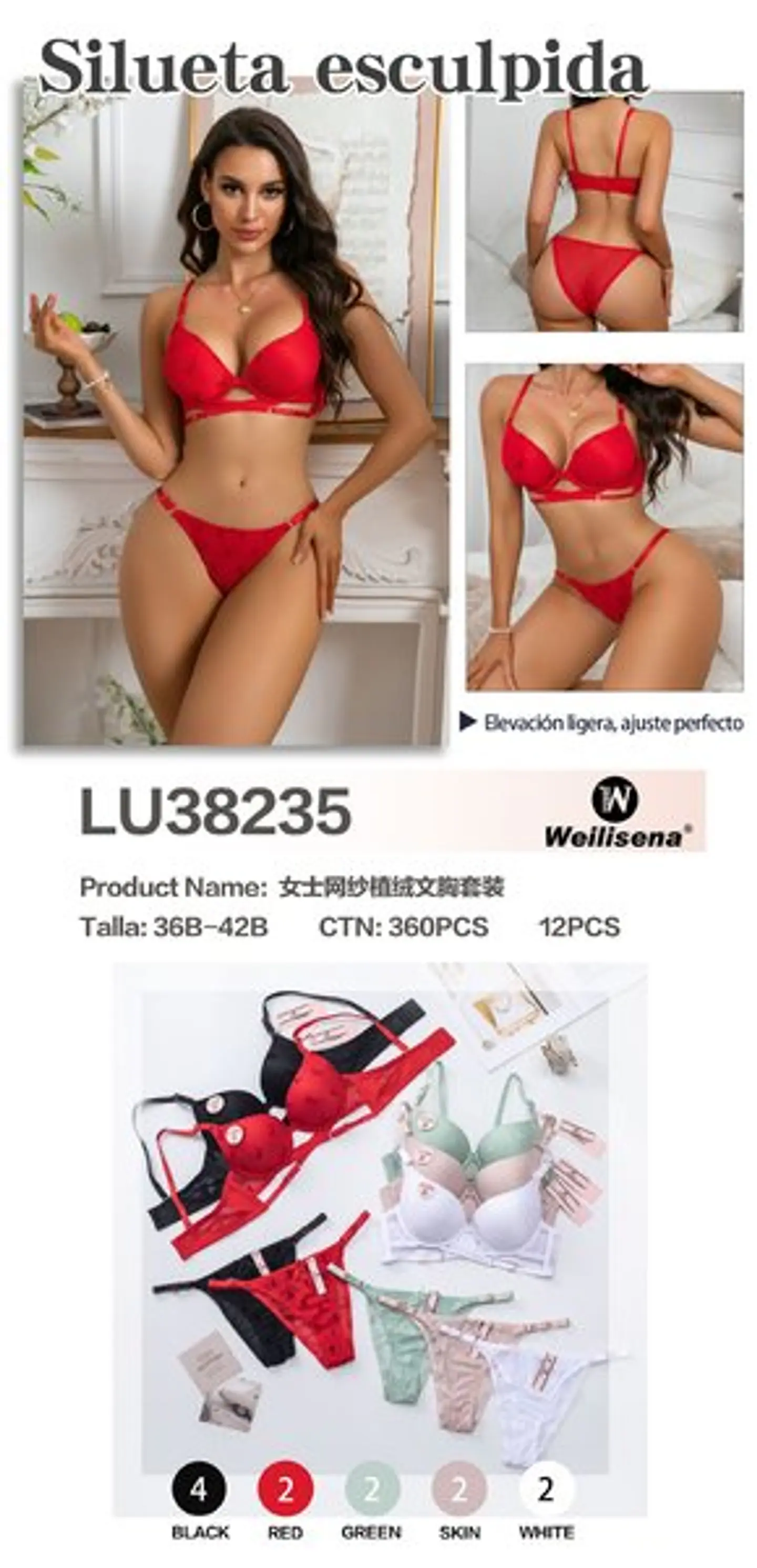 CONJUNTO LENCERIA COPA B LU38235 1