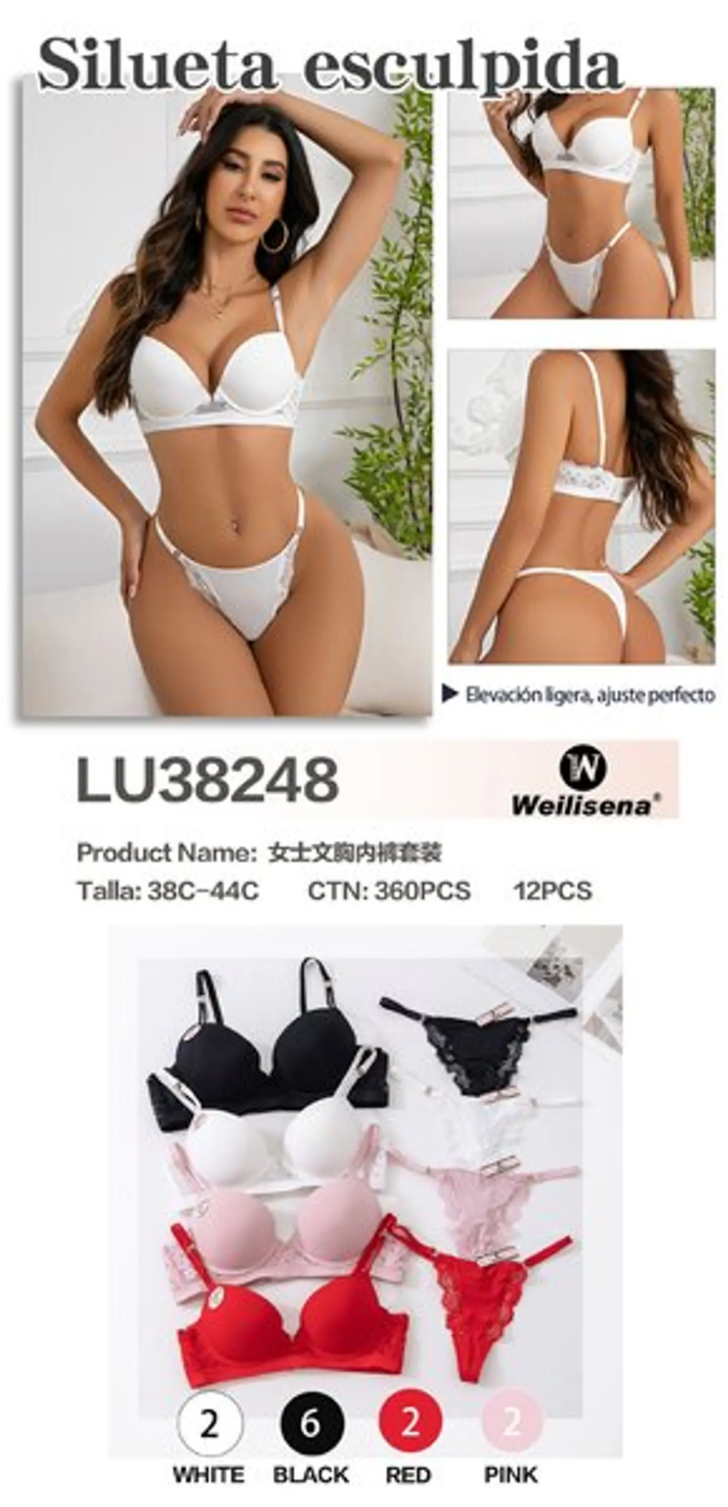 CONJUNTO LENCERIA COPA C LU38248 1