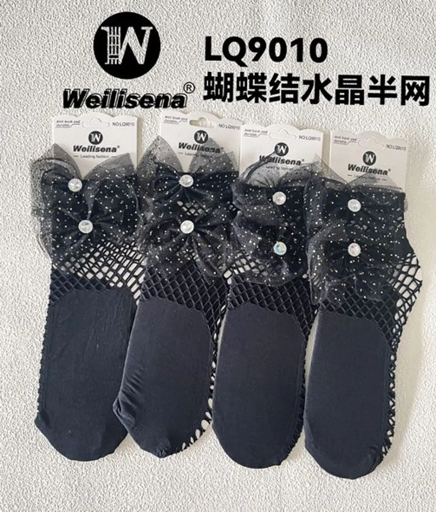 MEDIAS MALLA CON LAZOS LQ9010 1