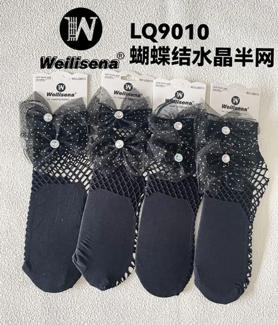 MEDIAS MALLA CON LAZOS LQ9010 1