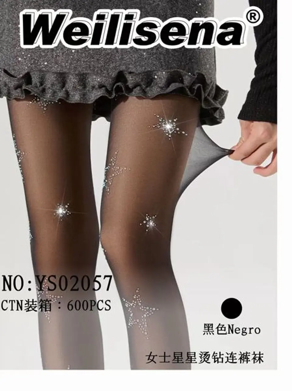 MEDIAS PANTY CON ESTRELLAS BRILLANTE YS02057 2
