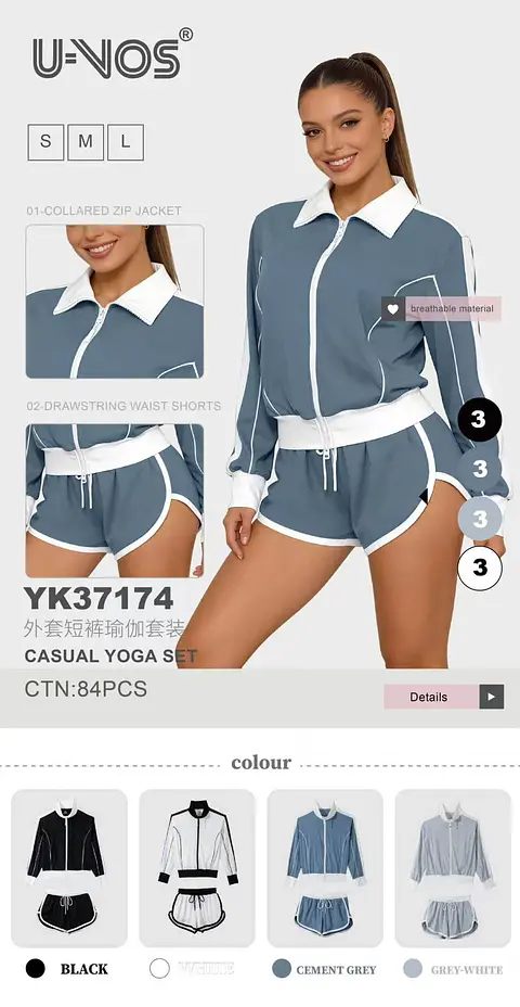 CONJUNTO SHORT+SWEATER YK37174