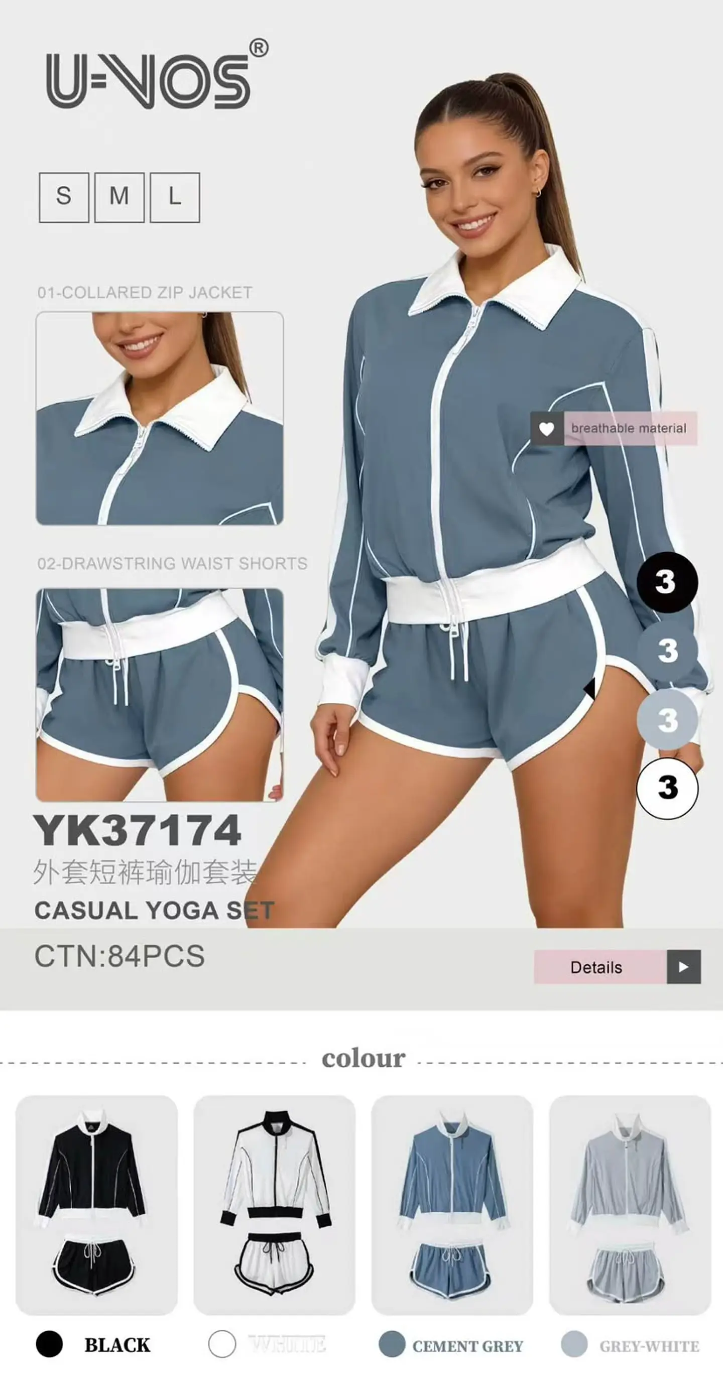 CONJUNTO SHORT+SWEATER YK37174 1