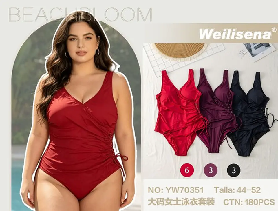 TRAJE DE BAÑO COMPLETO EXTRA LINDA YW70351 1