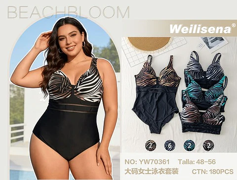 DOCENA DE TRAJE DE BAÑO COMPLETO EXTRA LINDA YW70361
