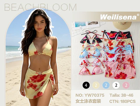 TRAJE DE BAÑO FLOREADO YW70375