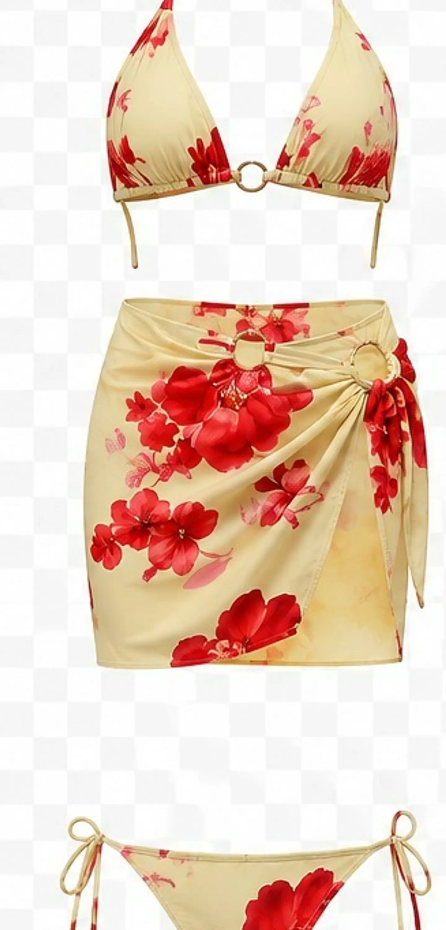 TRAJE DE BAÑO FLOREADO YW70375 2