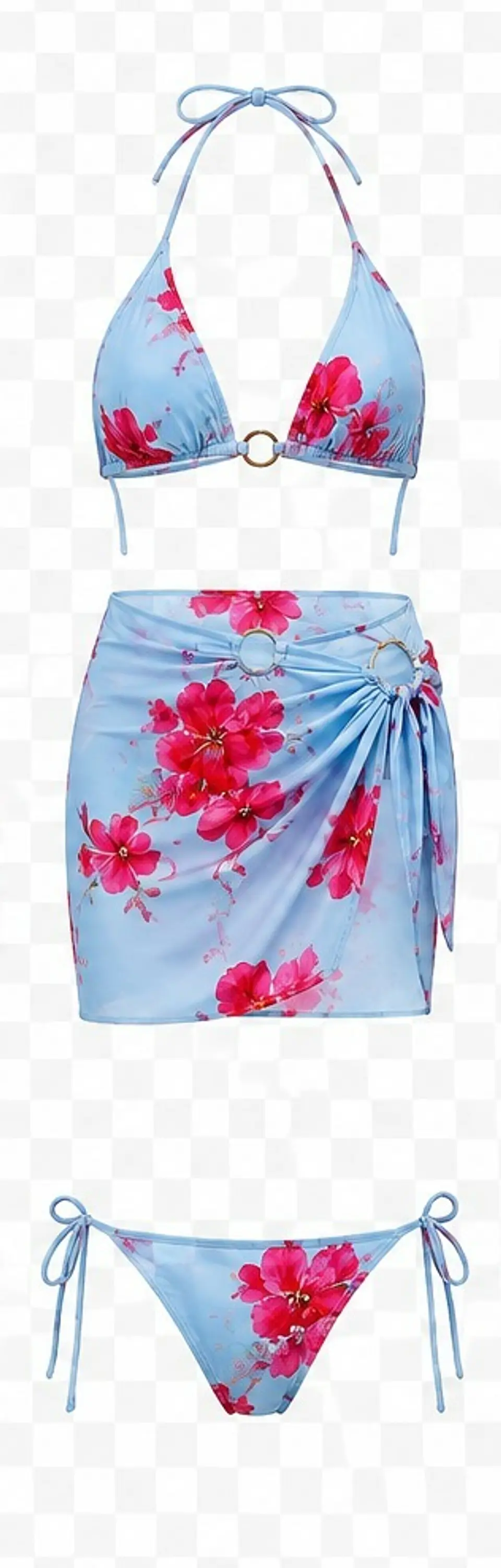 TRAJE DE BAÑO FLOREADO YW70375 4