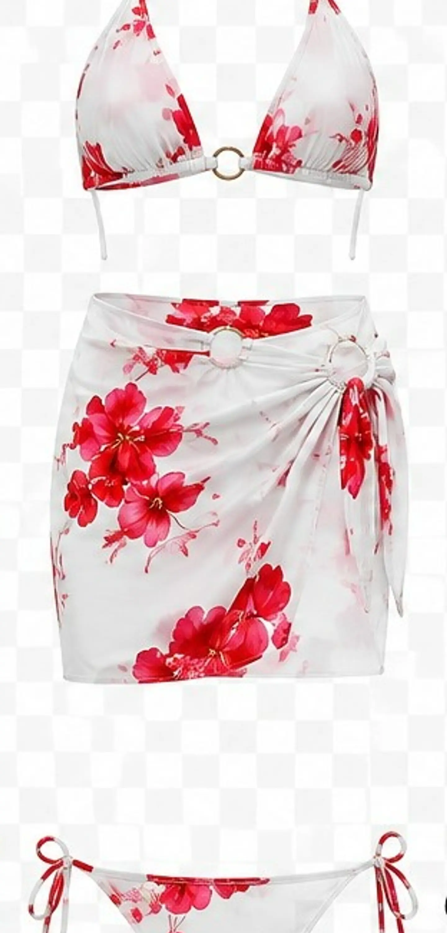 TRAJE DE BAÑO FLOREADO YW70375 5