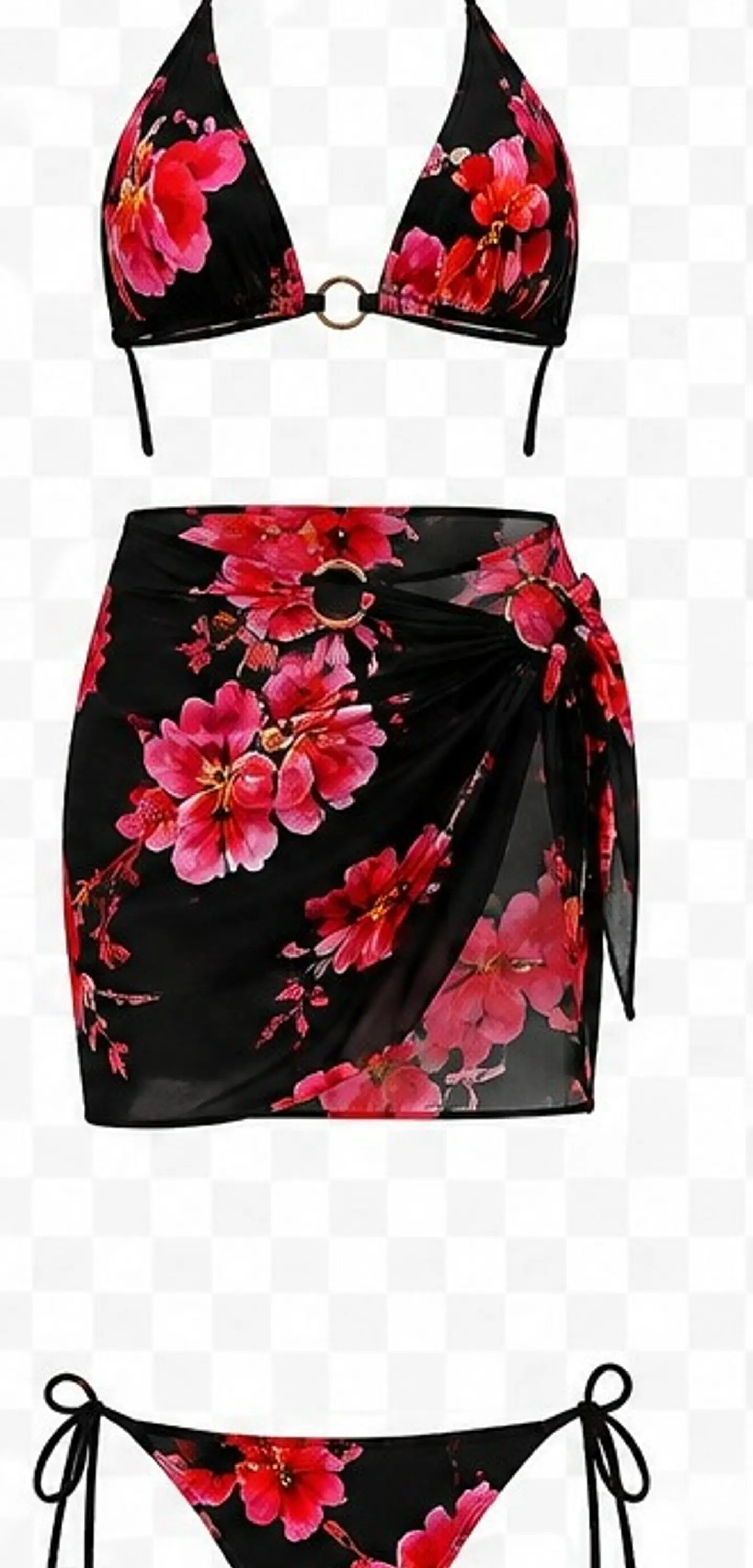 TRAJE DE BAÑO FLOREADO YW70375 6