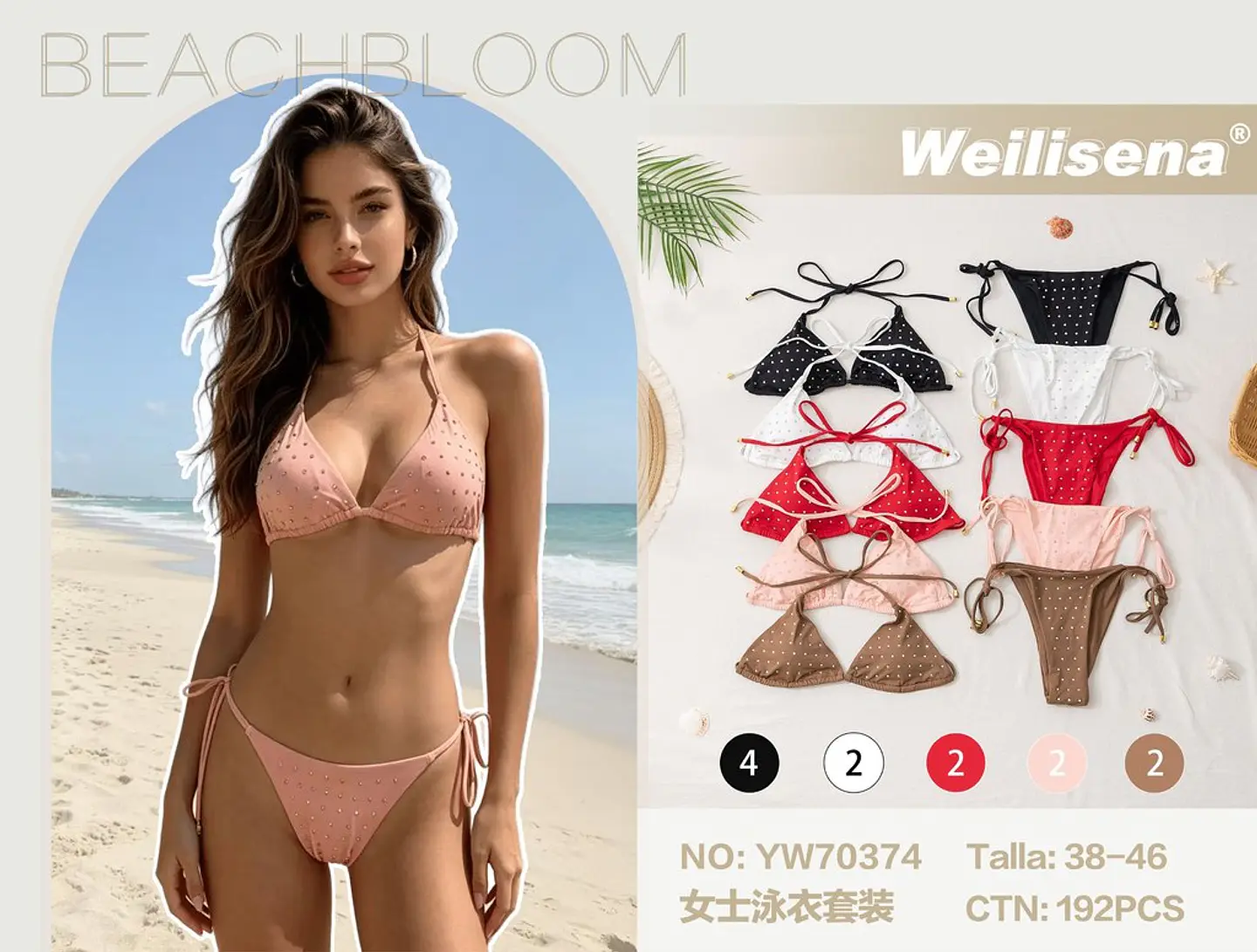 TRAJE DE BAÑO CON BRILLO YW70374 1
