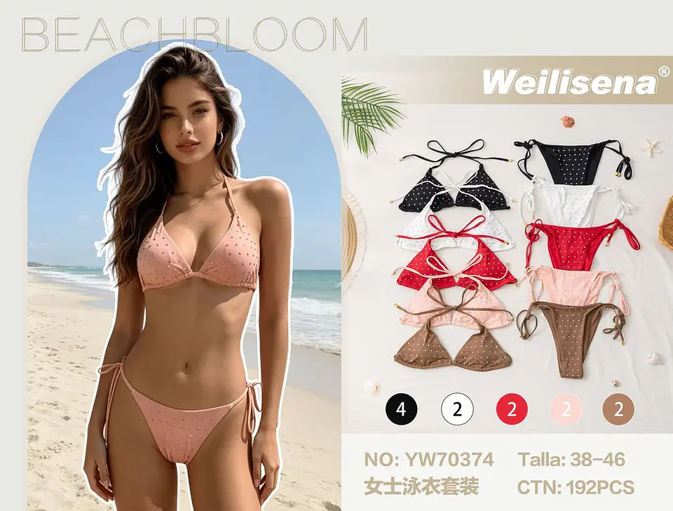 TRAJE DE BAÑO CON BRILLO YW70374 1