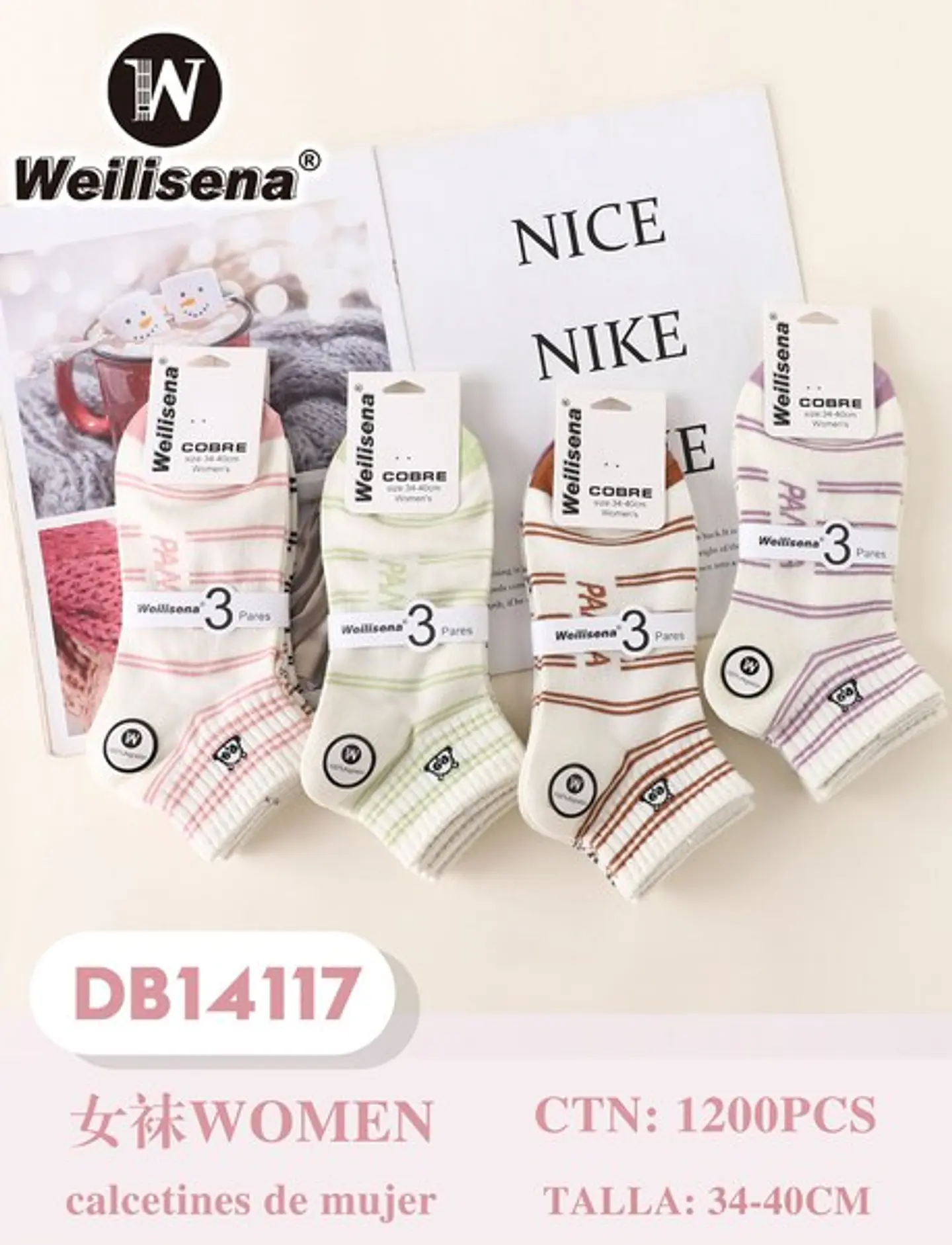 DOCENA CALCETA DAMA DB14117 1