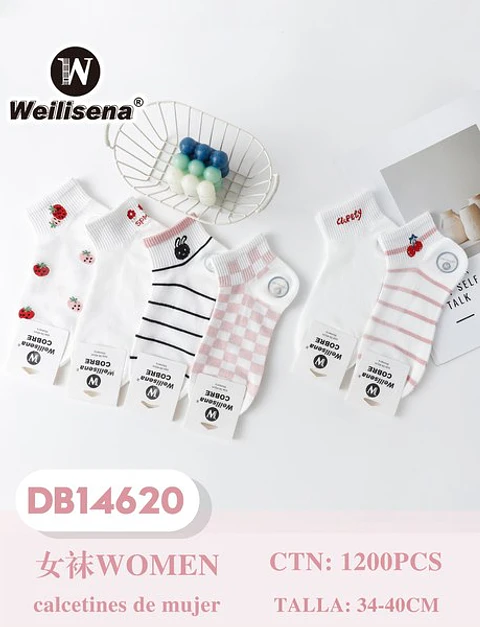 DOCENA CALCETA MUJER DB14620