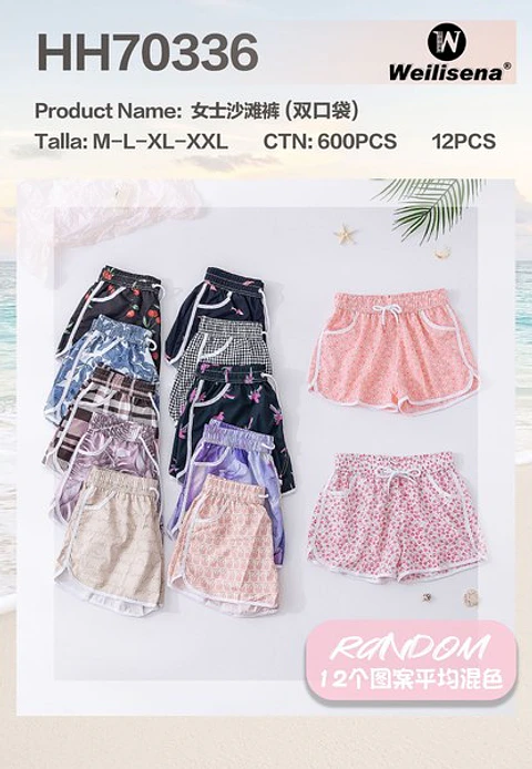SHORT DE PLAYA CON DISEÑOS DE MUJER HH70336