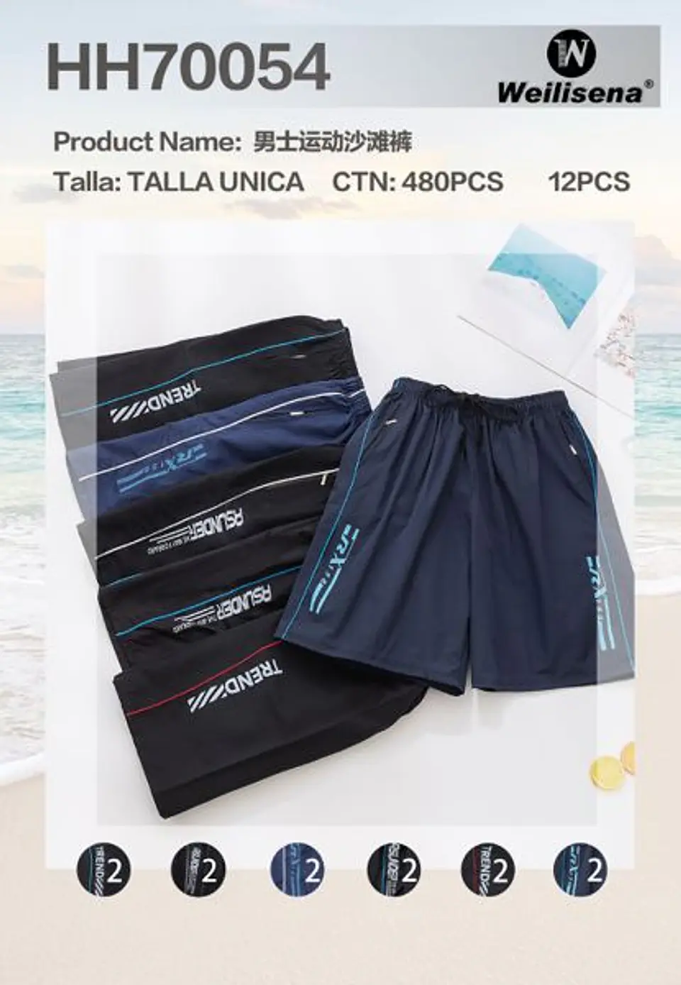 SHORT PARA PLAYA DE CABALLERO HH70054 1