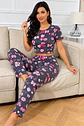 PIJAMA MUJER PANTALON + POLERA 60366 - Miniatura 4