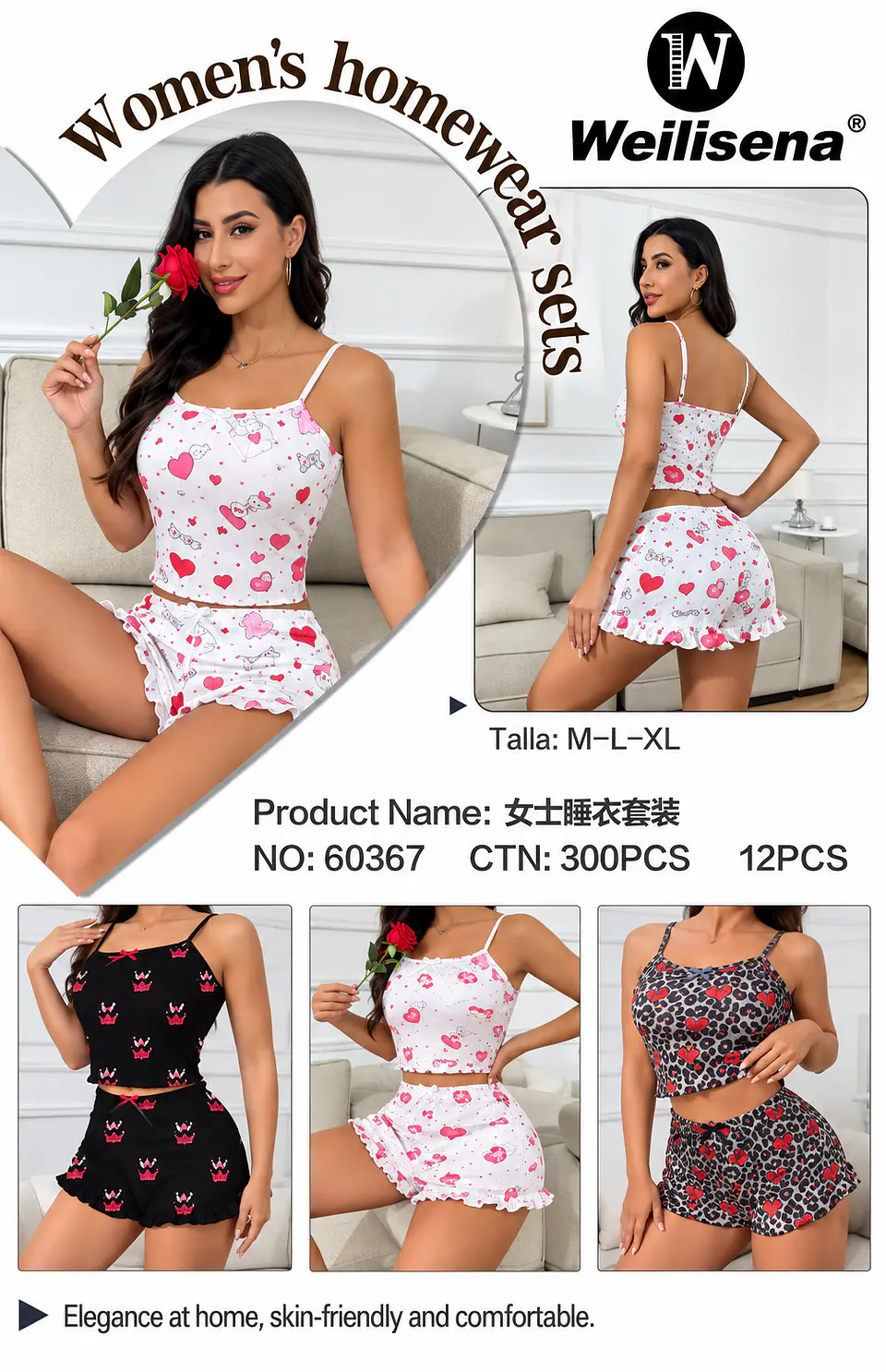 DOCENA PIJAMA SHORT + POLERA 60367 1