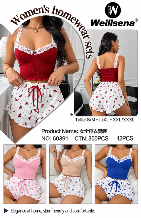 PIJAMA DE MUJER 2PCS 60391