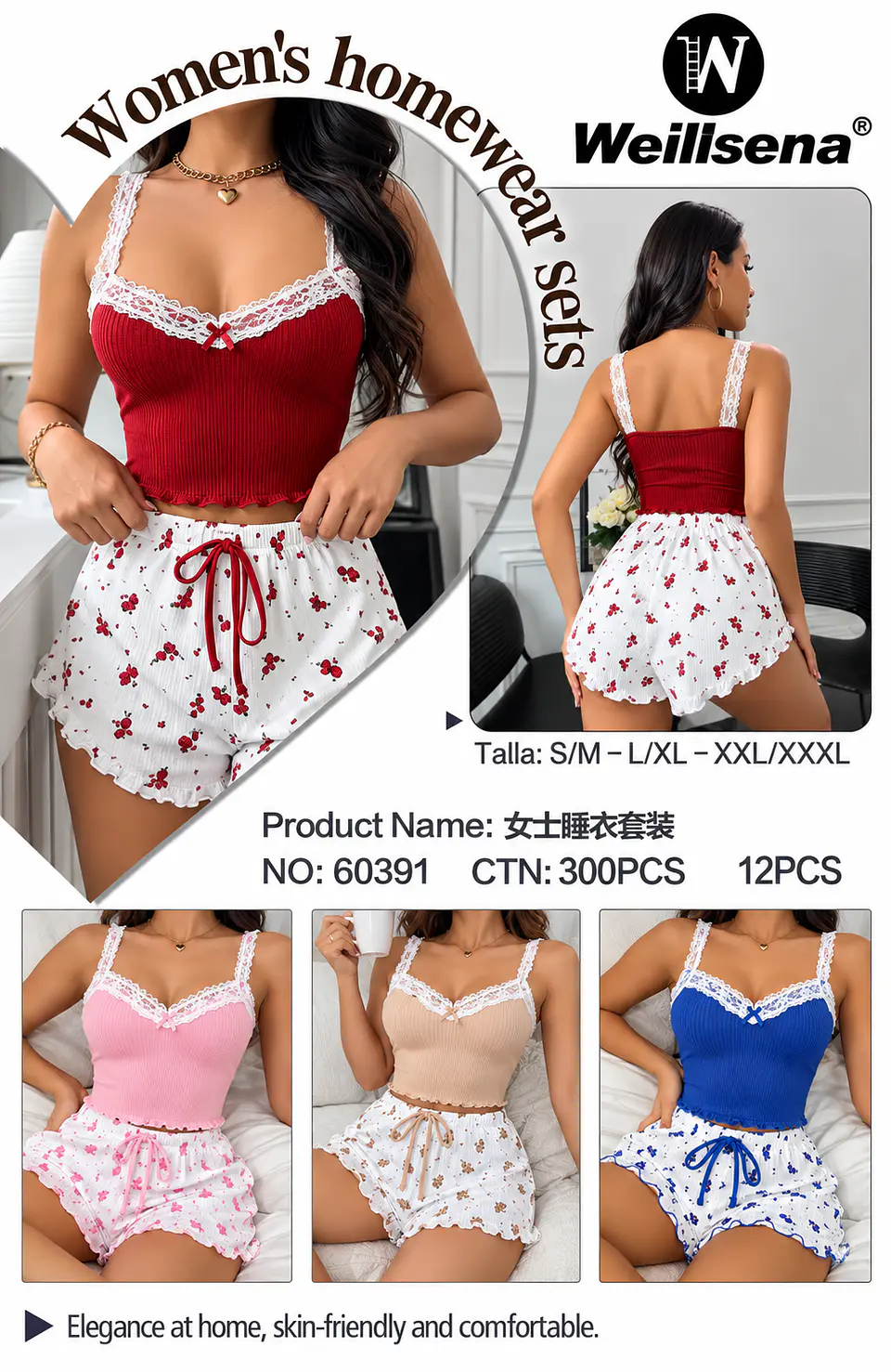 PIJAMA DE MUJER 2PCS 60391 1