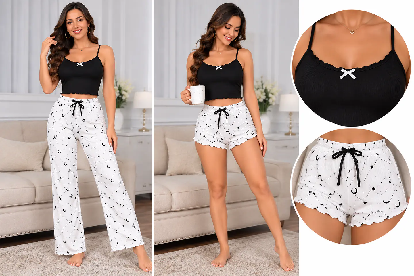 PIJAMA PANALON+SHORT+POLERA 60392 5