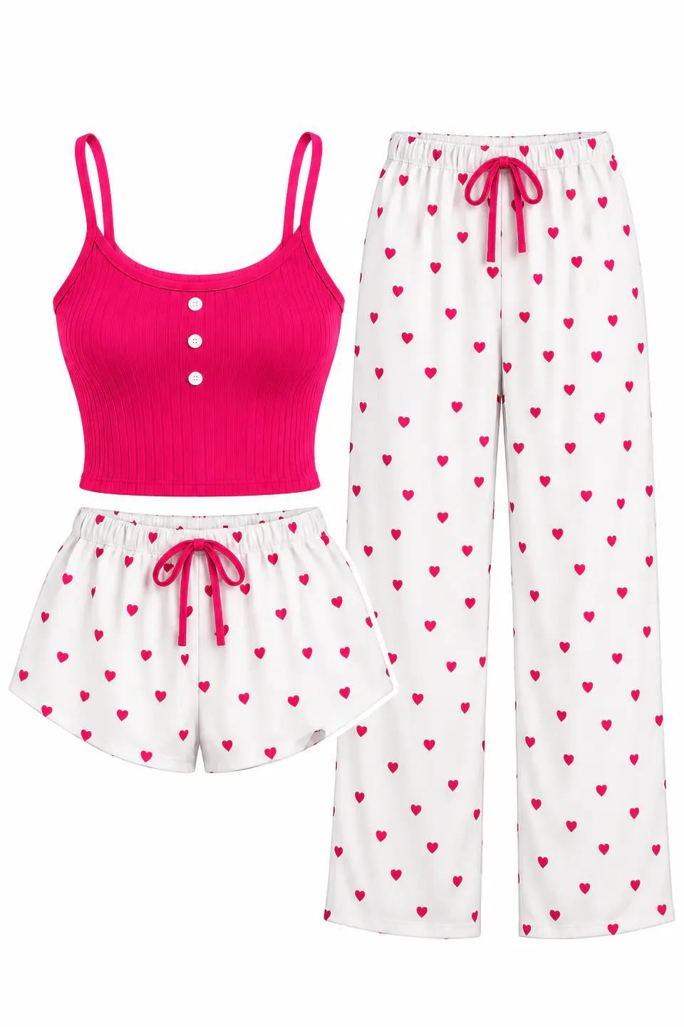 PIJAMA 3 PANTALON+SHORT+POLERA 60397 3