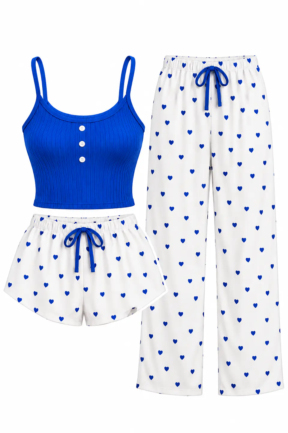 PIJAMA 3 PANTALON+SHORT+POLERA 60397 4