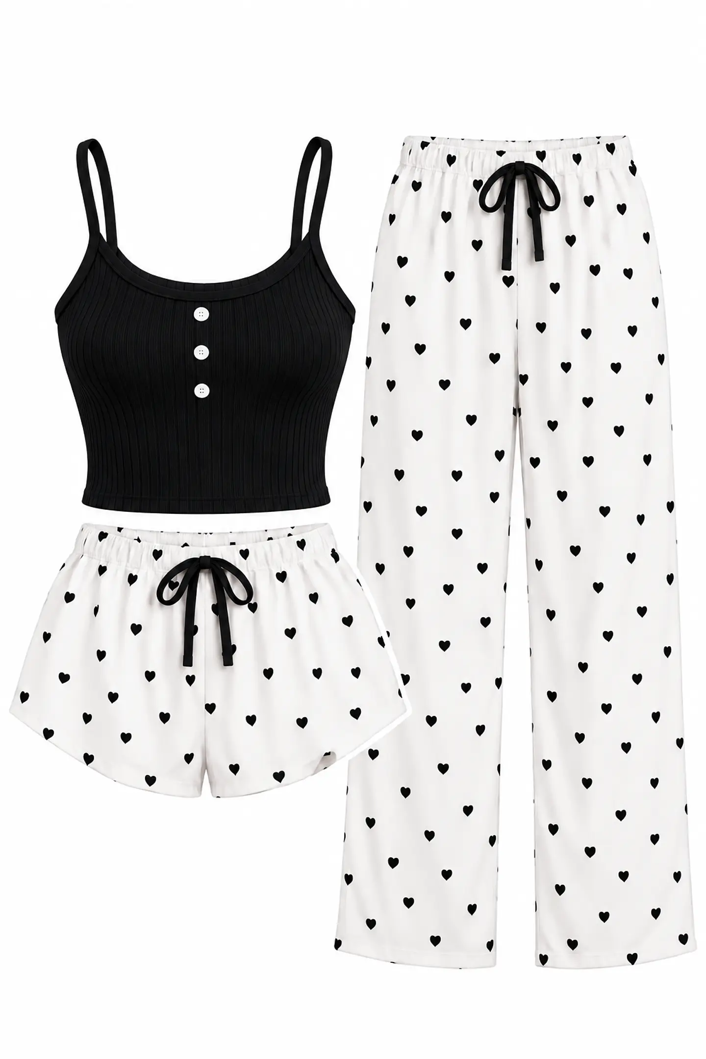 PIJAMA 3 PANTALON+SHORT+POLERA 60397 5