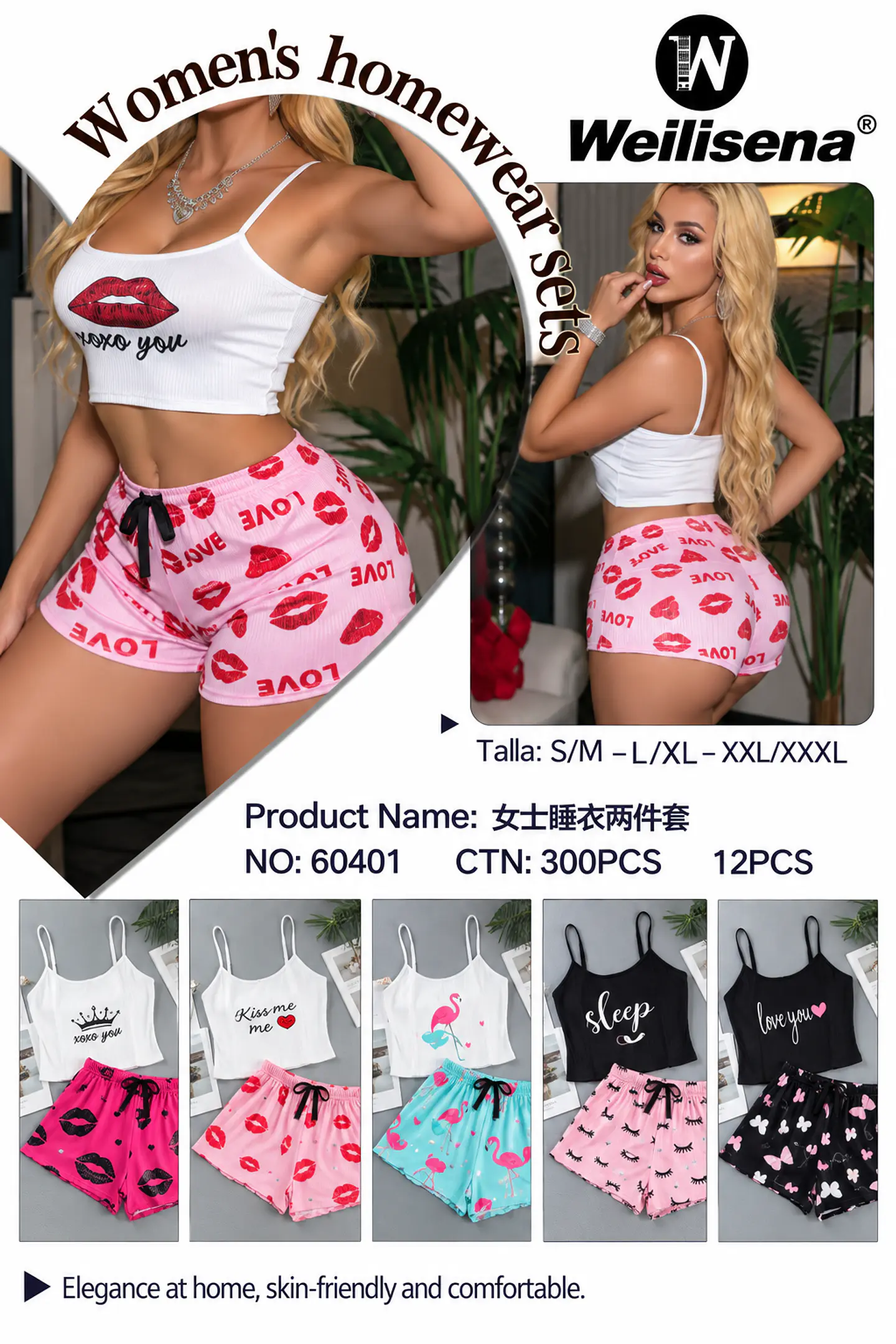 DOCENA DE PIJAMA 2PCS 60401 1