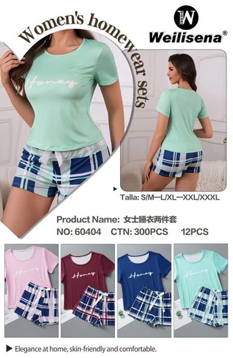 PIJAMA 2PCS SHORT + POLERA 60404