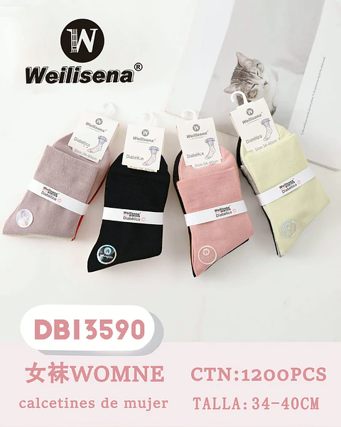 DOCENA DE CALCETINES PARA DIABETICO (MUJER) DB13590