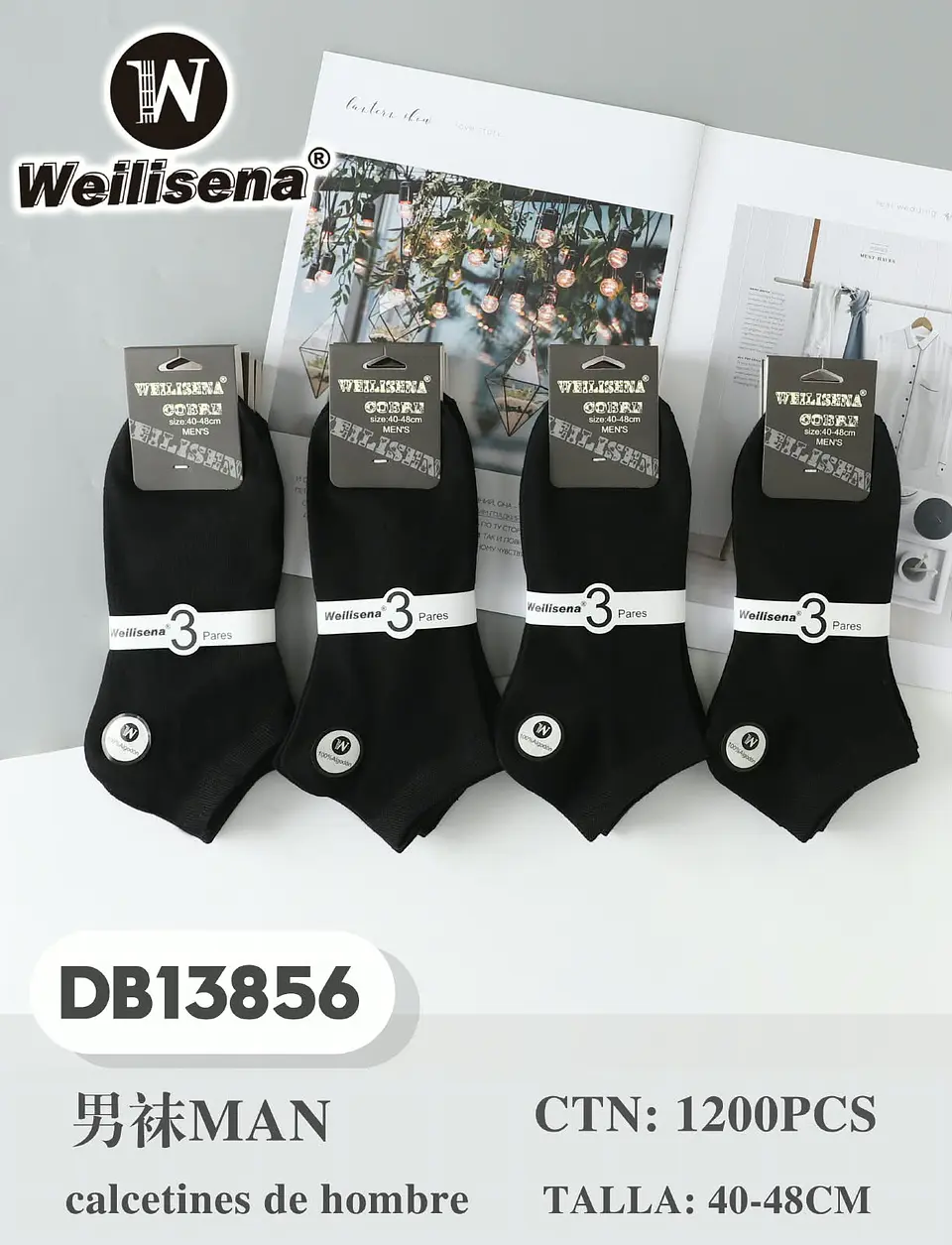 DOCENA DE CALCETINES PARA HOMBREDB13856 1