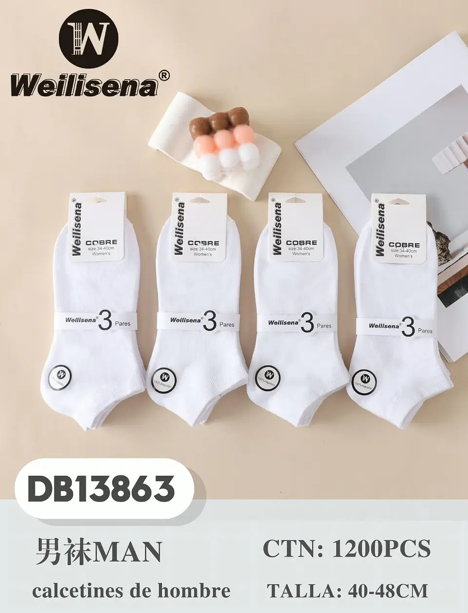 DOCENA DE CALCETINES PARA HOMBRE DB13863 2