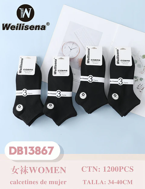 DOCENA DE CALCETINES PARA MUJER DB13867
