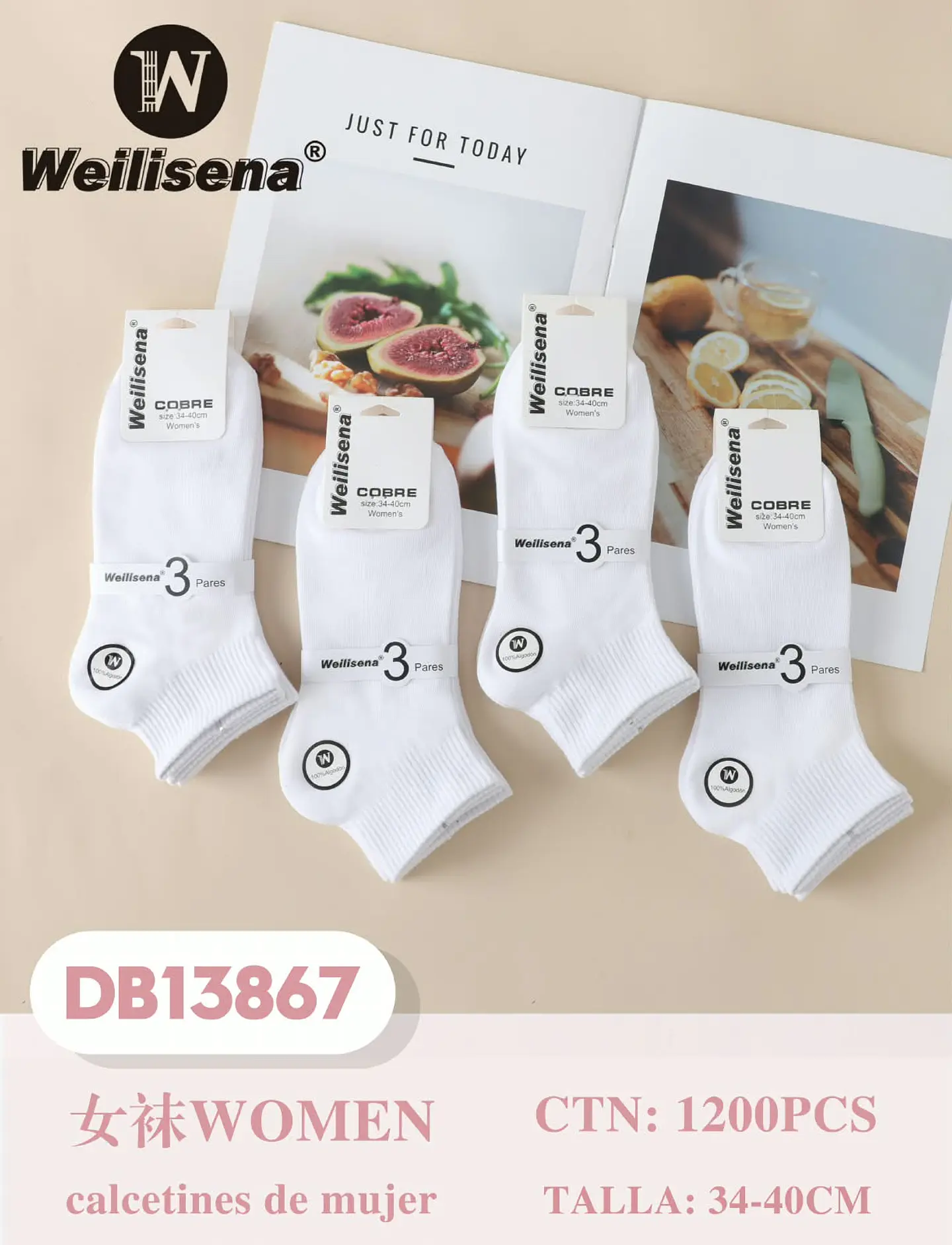 DOCENA DE CALCETINES PARA MUJER DB13867 2