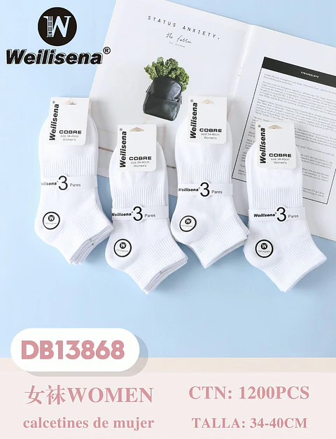 DOCENA DE CALCETINES PARA MUJER DB13868