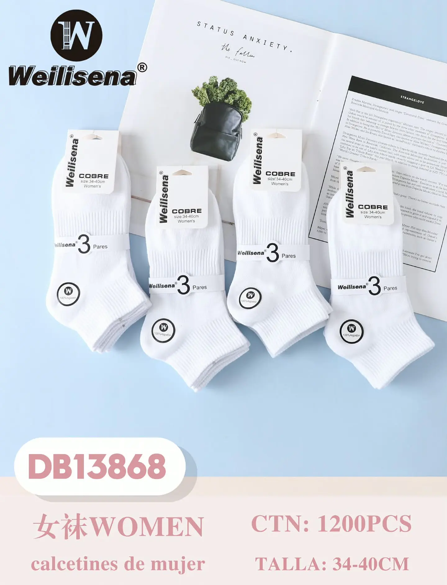 DOCENA DE CALCETINES PARA MUJER DB13868 2
