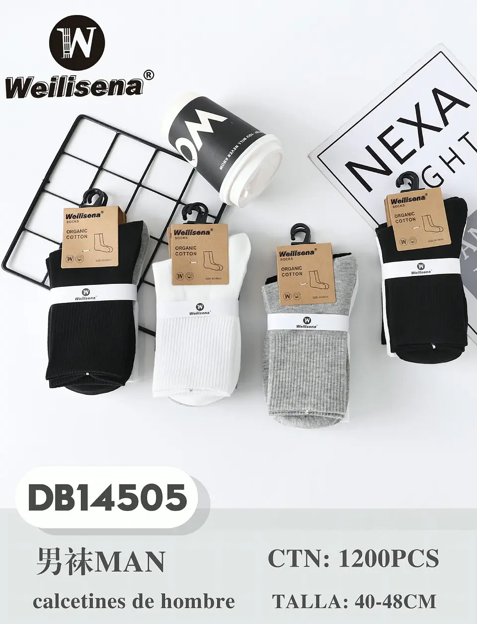 DOCENA DE CALCETINES PARA HOMBRE DB14505 1