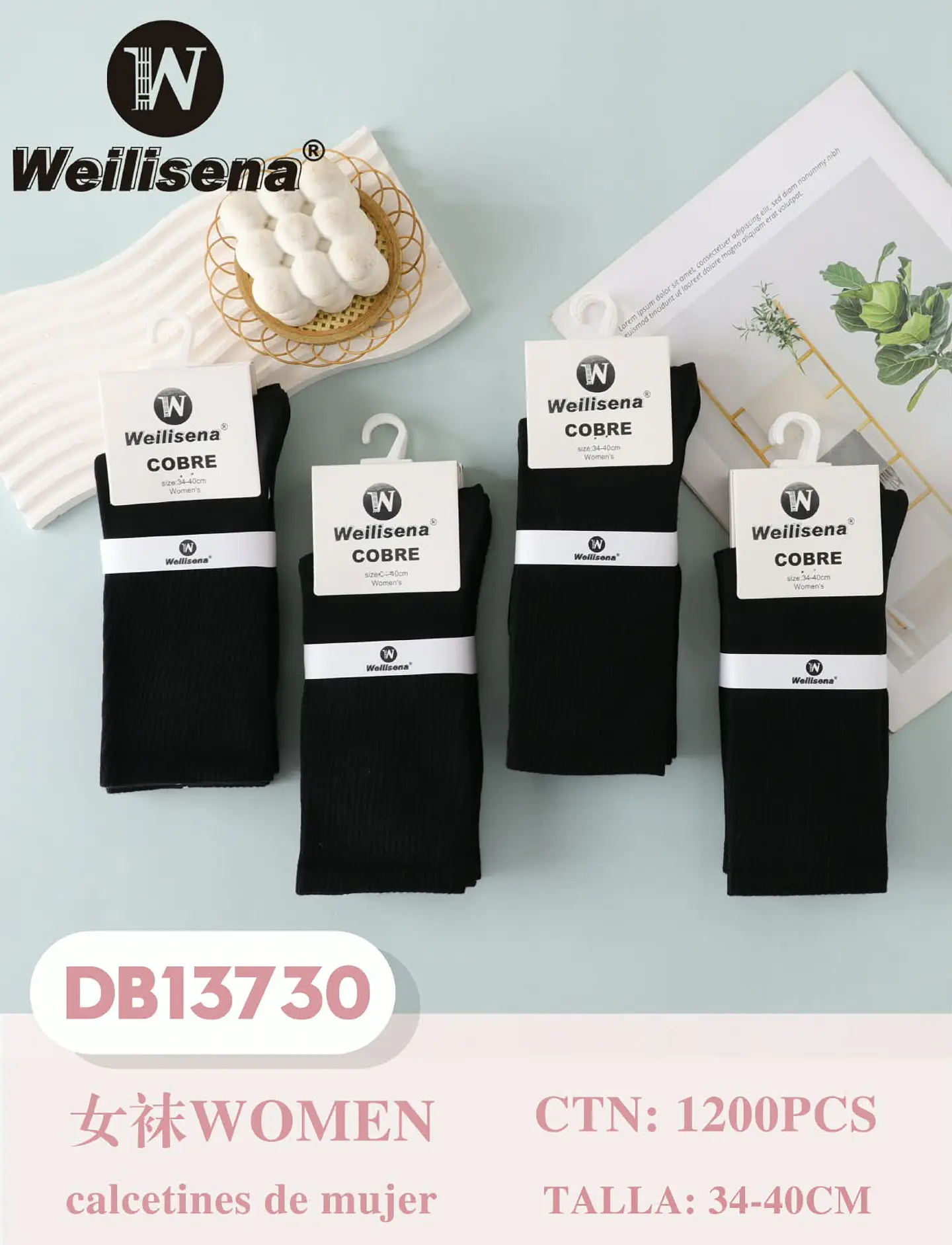 DOCENA DE CALCETINES PARA MUJERDB13730 1