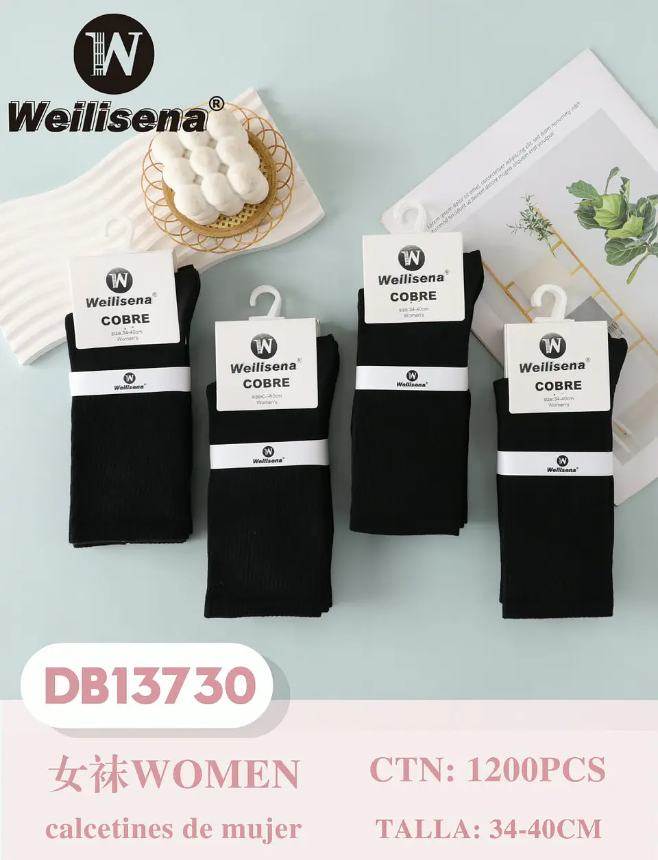 DOCENA DE CALCETINES PARA MUJERDB13730 1