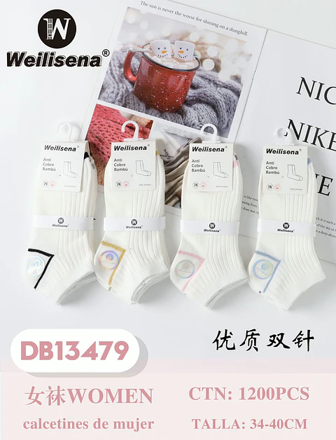 DOCENA DE CALCETINES PARA MUJER DB13479