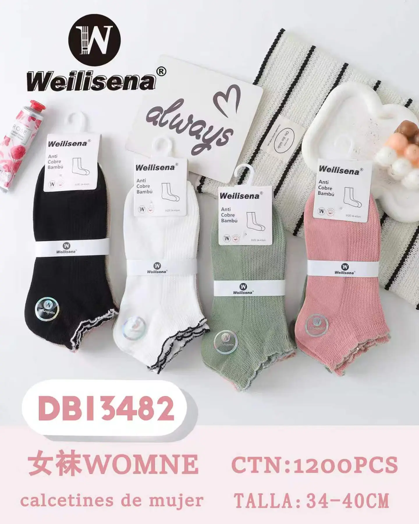 DOCENA DE CALCETINES PARA MUJER DB13482 1