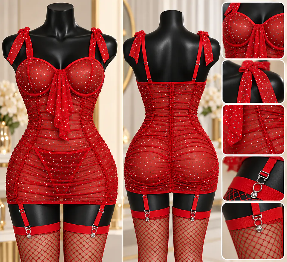 VESTIDO LENCERIA 60465 4