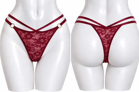 COLALE DE ENCAJE CON ARO DORADO 60479