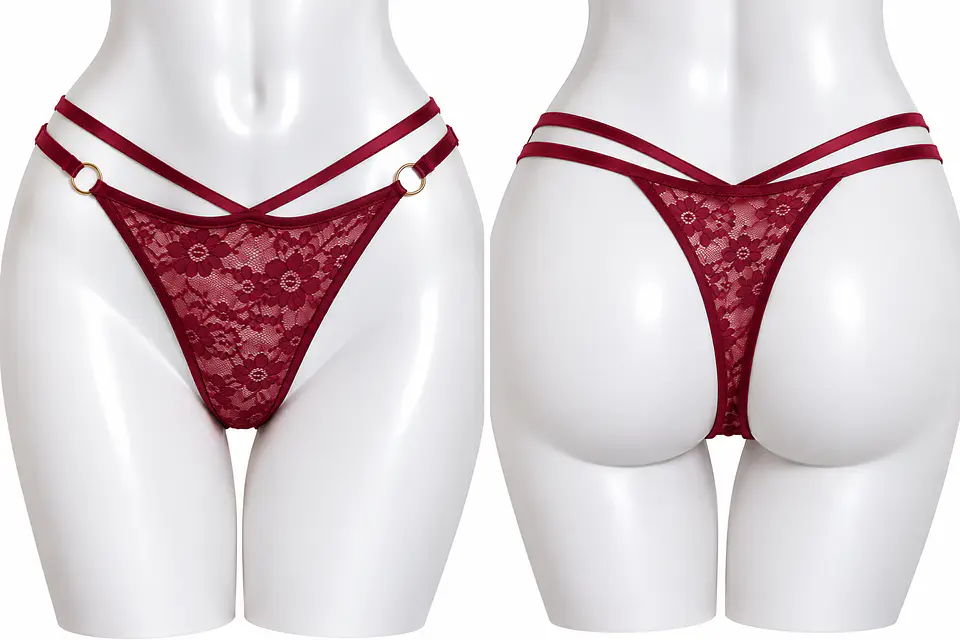 COLALE DE ENCAJE CON ARO DORADO 60479 2